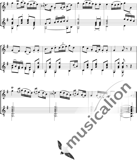 Anonymus, Unknown: The Little Swallow - Flute+Guitar:2