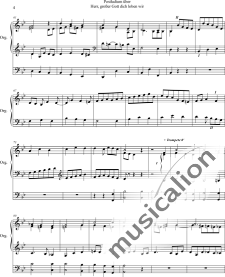 Sattler, Carl: Postludium über " Herr, großer Gott, dich loben wir" - Orgel>mPed:4