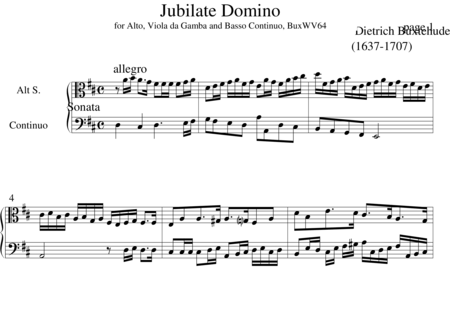 Buxtehude, Dietrich: Jubilate Domino, omnis terra - Solo>alt+Viola da gamba+Hn2+Cnt:0