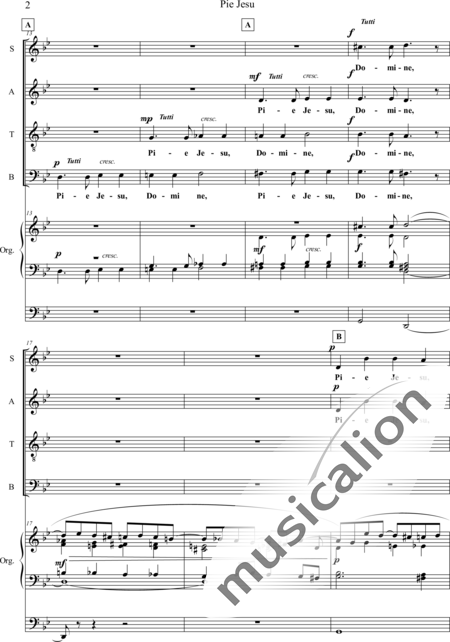 Guilmant, Felix Alexandre
: Pie Jesu - Solo>bajo+Coro>SATB+OrgcP:2