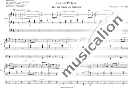 Buck, Dudley: Festival Prelude - Organ>wped:0