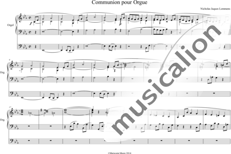 Lemmens, Nicholas-Jaques: Communion pour Orgue - Orgel>mPed:0