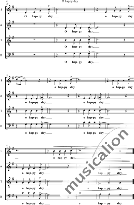 Maiworm, Thomas: O happy day - Chor>SATB:4