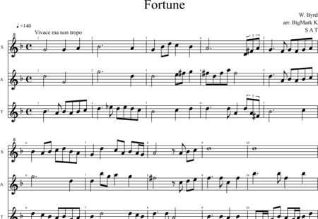 Byrd, William: Fortune - Blockflöte 3:0