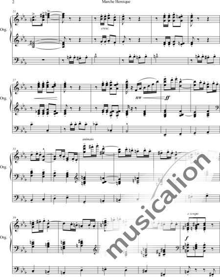 Brewer, A. Herbert: Marche Heroique - Orgel>mPed:2