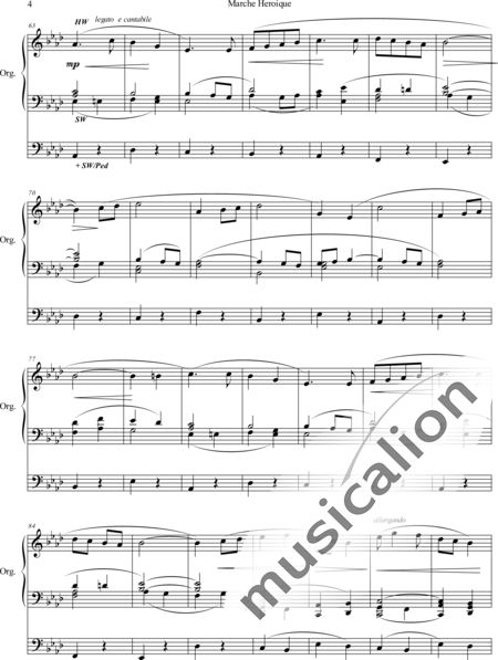 Brewer, A. Herbert: Marche Heroique - Orgel>mPed:4
