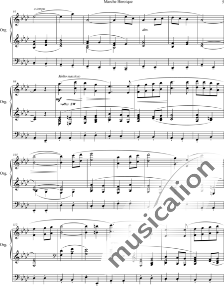 Brewer, A. Herbert: Marche Heroique - Orgel>mPed:5