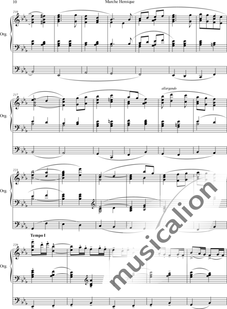 Brewer, A. Herbert: Marche Heroique - Orgel>mPed:10