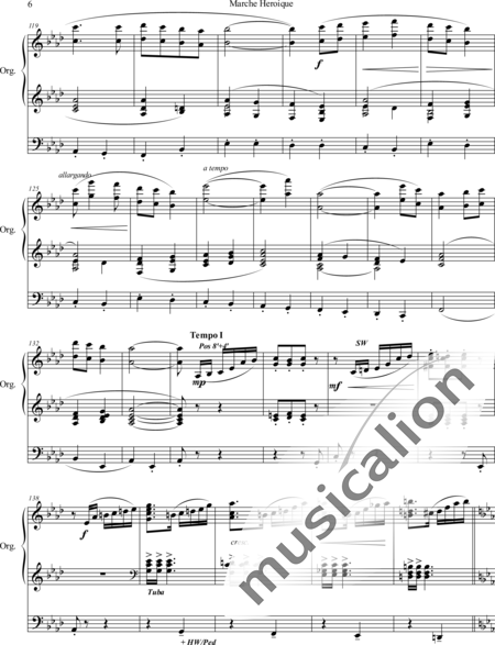Brewer, A. Herbert: Marche Heroique - Orgel>mPed:6