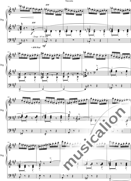 Mac- Master, Georges: Toccata A-Dur - Orgel>mPed:5