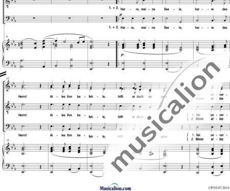 Malan, César: Harre, meine Seele (Choral) - Chor>SATB+Orgel:1