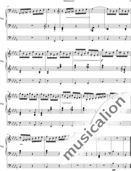Callaerts, Joseph: Intermezzo Des-Dur - Orgel>mPed:5