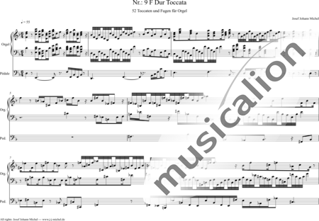 Michel, Josef Johann: Nr. 9 F-Dur Toccata für Orgel - Orgel:0