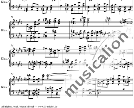 Michel, Josef Johann: Nr. 31 cis-moll Präludium 4-8 stimmig für Klavier - Klavier:1