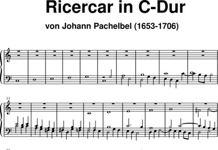 Pachelbel, Johann: Ricercar in C-Dur - Klavier:0