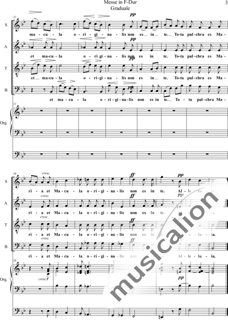 Callaerts, Joseph: Messe in F-Dur, Graduale - Chor>SATB+Orgel>mPed:3