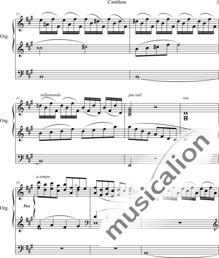 Rogers, James H.: Cantilene - Orgel>mPed:3
