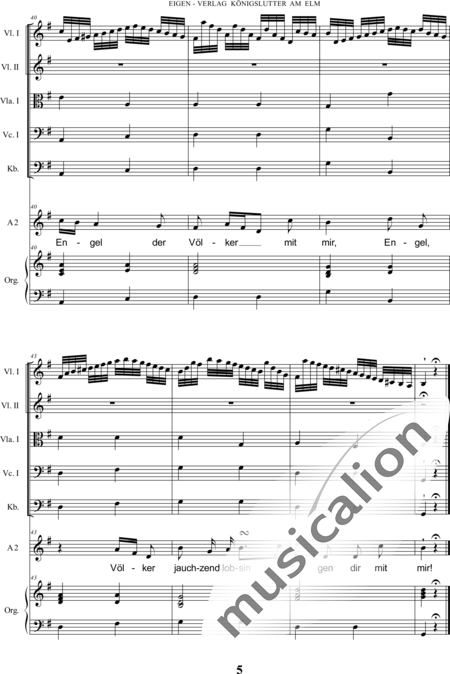 Bach, Carl Philipp Emanuel: Santo - Solo>alto+Coro>SSAATTBB+Ob2+Trp6+Tp2+Org2+[Vl4+Vla2+Vc2+Cb2]:5
