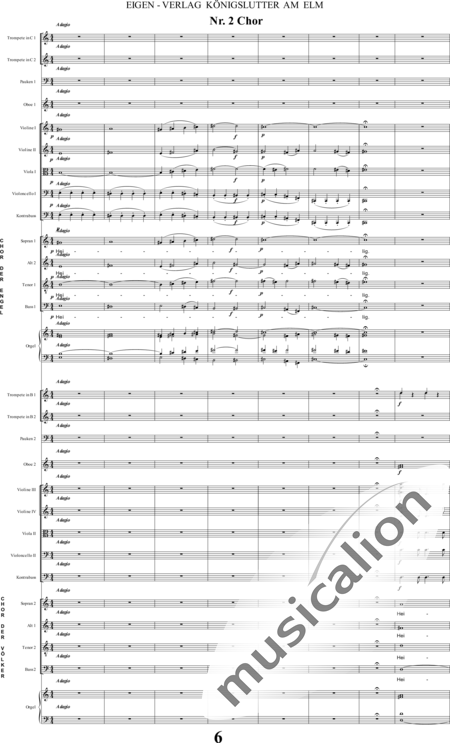 Bach, Carl Philipp Emanuel: Santo - Solo>alto+Coro>SSAATTBB+Ob2+Trp6+Tp2+Org2+[Vl4+Vla2+Vc2+Cb2]:6