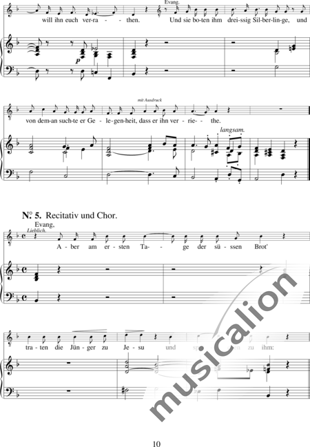 Schütz, Heinrich: Matthäuspassion - Solo>Sop/Ten/Bass+Chor>SATB+[OrgmP+Kl]:10