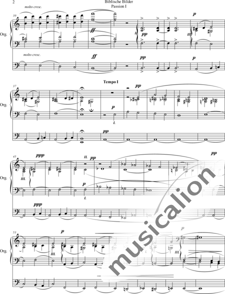 Gulbins, Max : Biblische Bilder Passion I - Orgel>mPed:2