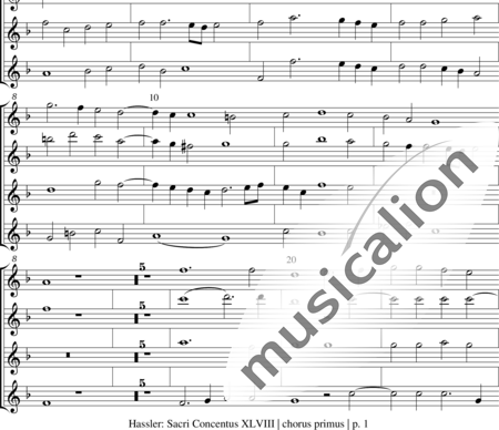 Hassler, Hans Leo: Angelus ad pastores ait - Recorder 9:1