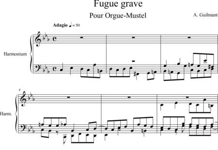 Guilmant, Felix Alexandre
: Fugue grave C-minor - Órgano:0