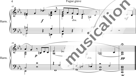 Guilmant, Felix Alexandre
: Fugue grave C-minor - Órgano:4