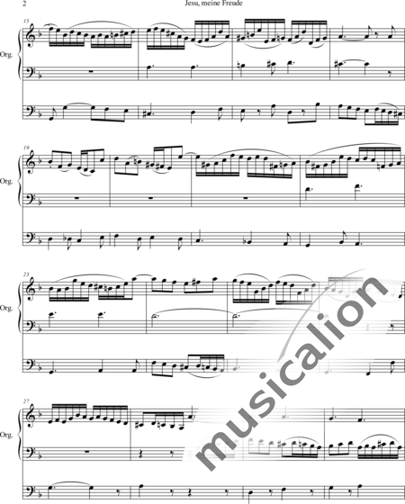 Richter, Ernst Friedrich Eduard: Choralbearbeitung Jesu, meine Freude - Orgel>mPed:2