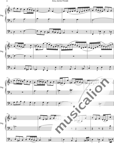 Richter, Ernst Friedrich Eduard: Choralbearbeitung Jesu, meine Freude - Orgel>mPed:4