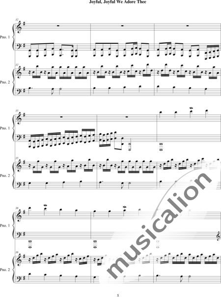 Hedrick, William: Alegría, Alegría - Piano 2:5