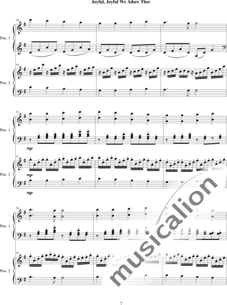 Hedrick, William: Alegría, Alegría - Piano 2:7