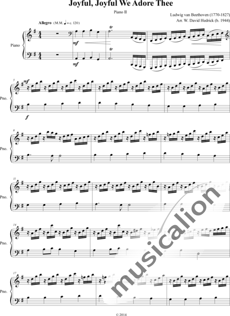 Hedrick, William: Alegría, Alegría - Piano 2:17