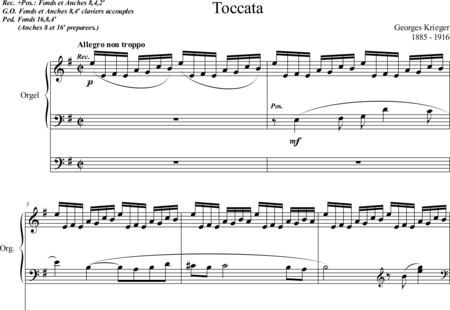 Krieger, Georges: Toccata - Órgano>cPed:0