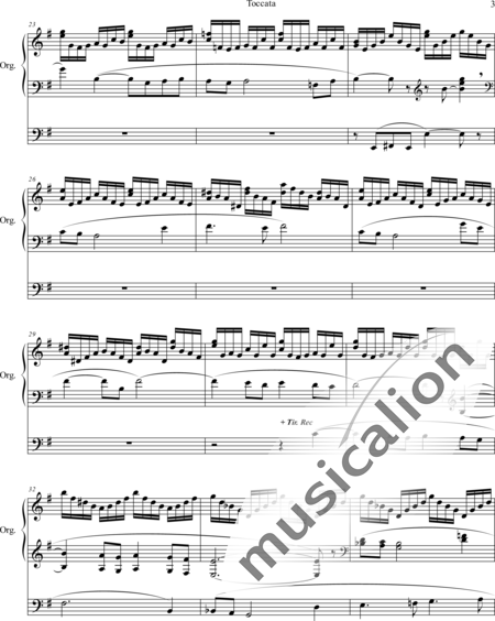 Krieger, Georges: Toccata - Órgano>cPed:3