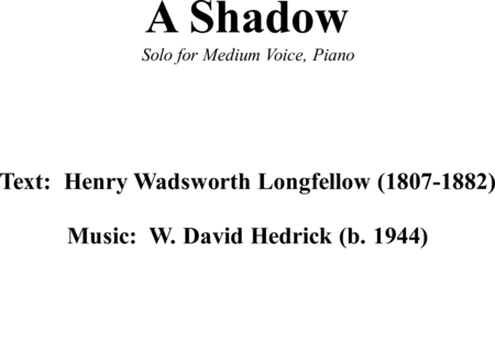 Hedrick, William: A Shadow - Solo>alt+Piano:0