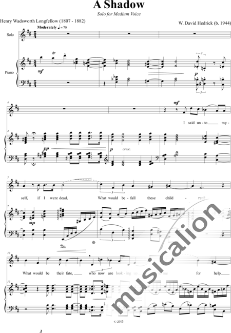 Hedrick, William: A Shadow - Solo>alt+Piano:2