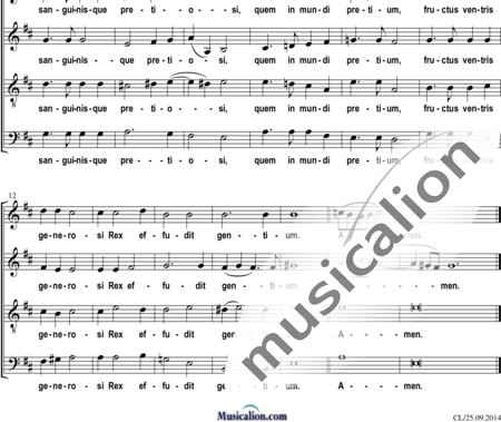 Pitoni, Giuseppe Ottavio
: Pange lingua (Eucharistic Hymn) - Coro>SATB:1