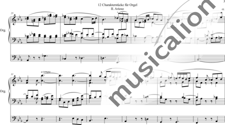 Rheinberger, Josef Gabriel: 12 Character Pieces for Organ (II. Arioso) - Organ>wped:2