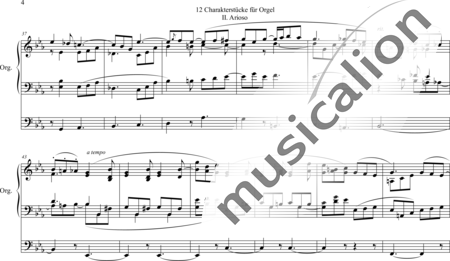 Rheinberger, Josef Gabriel: 12 Character Pieces for Organ (II. Arioso) - Organ>wped:3