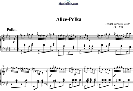 Strauss, Johann  (Vater): Alice-Polka - Klavier:0