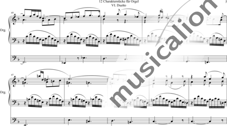 Rheinberger, Josef Gabriel
: 12 Character piece for organ  (VI.Duetto) - Órgano>cPed:4