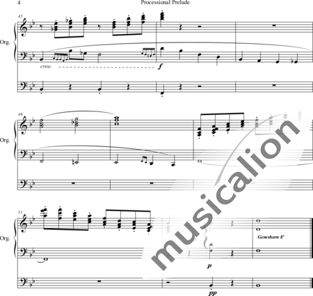 Whiting, George E.: Processional Prelude for a Solemn Mass - Orgel>mPed:4