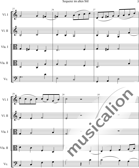 Schaepers, Felix: Sequenz im alten Stil -  for String Quintet - Violín 2+[Vla2+Vc]:5