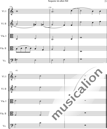 Schaepers, Felix: Sequenz im alten Stil -  for String Quintet - Violín 2+[Vla2+Vc]:21