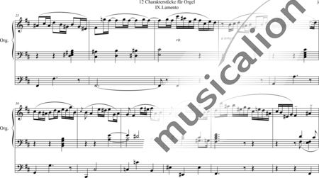 Rheinberger, Josef Gabriel: 12 Charakerstücke für Orgel  IX Lamento - Orgel>mPed:2