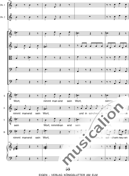 Graupner , Johann Christoph : Singet dem Herrn ein neues Lied: 5. Satz - Chor>SATB+[Fl2+Ob2]+Cem+[Vl2+Vla+Vc+Kb]:26