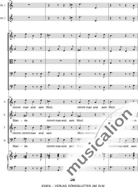 Graupner , Johann Christoph : Singet dem Herrn ein neues Lied: 5. Satz - Chor>SATB+[Fl2+Ob2]+Cem+[Vl2+Vla+Vc+Kb]:27