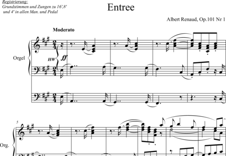 Renaud, Albert: Four Pieces of the Organ 1. Introduction - Organ>wped:0