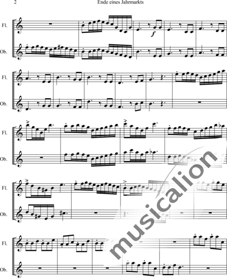 Langrieger, Hans G.: Ende eines Jahrmarkts - Flöte+Oboe+Orgel>mPed:6
